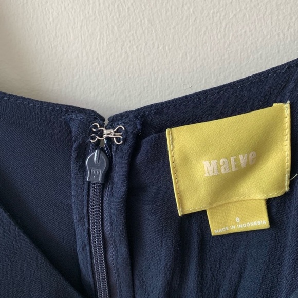 Anthro Maeve Tisana Navy Sleeveless Tiered Dress - Picture 6 of 8